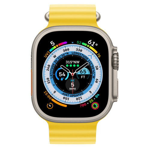 Смарт-часы Apple Watch Ultra GPS + Cellular 49mm Titanium Case with Yellow Ocean Band One Size