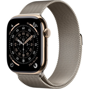 Смарт-часы Apple Watch Series 11 42mm Gold Titanium Case with Natural Milanese Loop