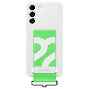 Чехол Samsung Silicone with Strap Cover для Galaxy S22 Plus (EF-GS906TWEGRU) White