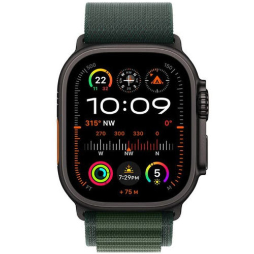 Смарт-часы Apple Watch Ultra 2 (2024) 49mm Black Titanium Case with Dark Green Alpine Loop L
