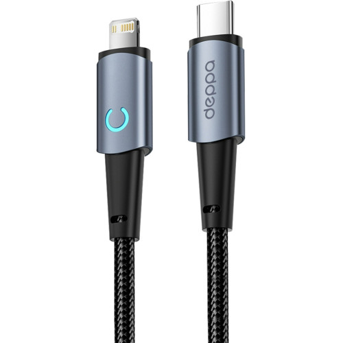 Кабель Deppa Moon USB-C/Lightning, 1,2m,72522 Gray