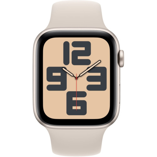 Смарт-часы Apple Watch SE (2023) 44mm Starlight Aluminium Case with Starlight Sport Band S/M (MRE43)