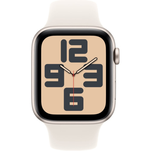 Смарт-часы Apple Watch SE (2024) 40mm Starlight Aluminium Case with Starlight Sport Band S/M (MXEF3)