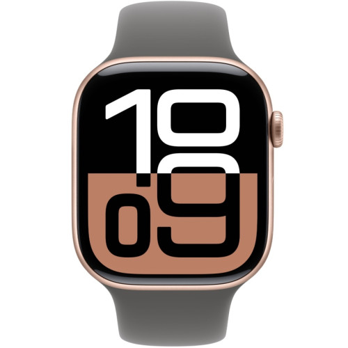 Смарт-часы Apple Watch Series 10 42mm Rose Gold Aluminum Case with Stone Gray Sport Band S/M