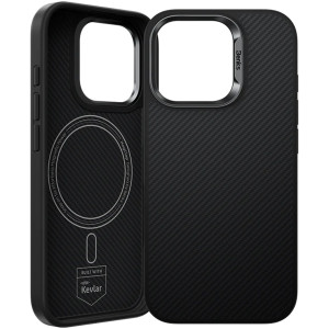 Чехол Benks Kevlar ArmorPro Case with MagSafe 600D для iPhone 16 Pro Black/Metal Frame