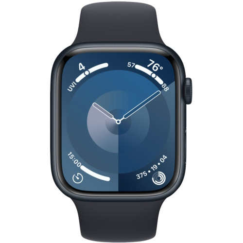 Смарт-часы Apple Watch Series 9 45mm Midnight Aluminum Case with Midnight Sport Band M/L (MR9A3)