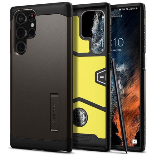 Чехол Spigen Tough Armor Galaxy S22 Ultra (ACS03924) Gunmetal