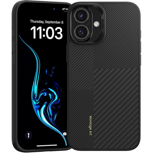 Чехол Benks Montage ArmorPro Case built with Kevlar для iPhone 16 Plus Black