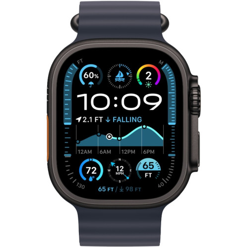 Смарт-часы Apple Watch Ultra 2 (2024) 49mm Black Titanium Case with Navy Ocean Band