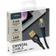 Кабель Deppa Crystal USB-C/USB-C, 60W, 1m, 72500 Black