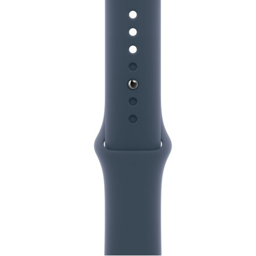 Смарт-часы Apple Watch Series 9 41mm Silver Aluminum Case with Storm Blue Sport Band S/M (MR903)