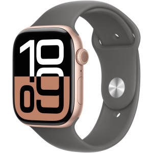 Смарт-часы Apple Watch Series 10 42mm Rose Gold Aluminum Case with Stone Gray Sport Band S/M