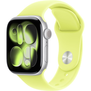 Смарт-часы Apple Watch Series 11 42mm Silver Aluminium Case with Neon Yellow Sport Band M/L