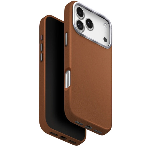 Чехол Uniq Lyden Premium Leatherette Case with MagClick для iPhone 17 Pro Clay