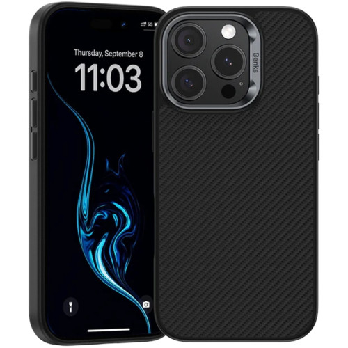 Чехол Benks Kevlar ArmorPro Case with MagSafe 600D для iPhone 16 Pro Max Black/Metal Frame