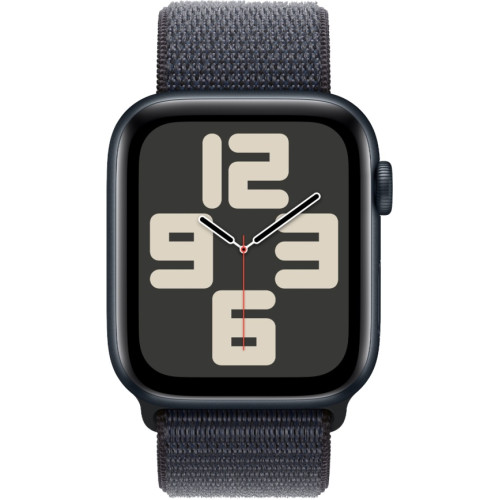 Смарт-часы Apple Watch SE (2024) 40mm Midnight Aluminium Case with Ink Sport Loop (MXEA3)
