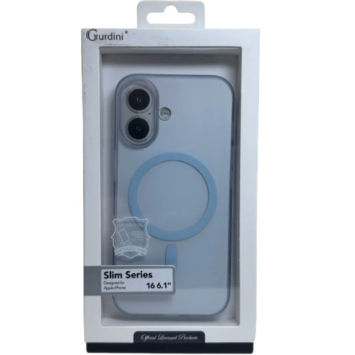 Чехол Gurdini Slim Series with MagSafe для iPhone 16 Blue