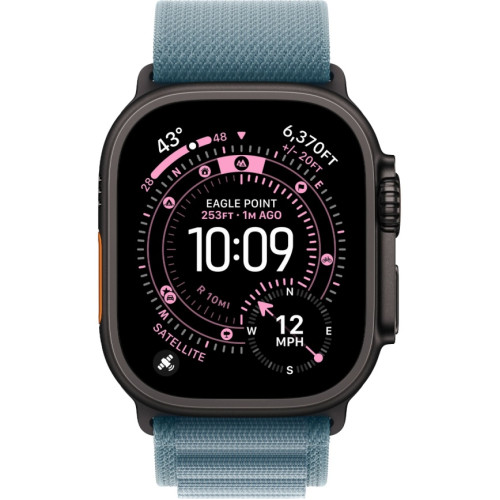 Смарт-часы Apple Watch Ultra 3 (2025) 49mm Black Titanium Case with Light Blue Alpine Loop S