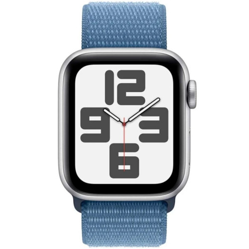 Смарт-часы Apple Watch SE (2023) 44mm Silver Aluminium Case with Storm Blue Sport Loop (MREF3)