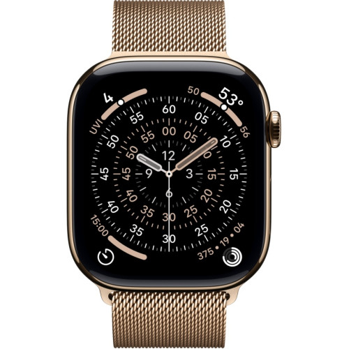 Смарт-часы Apple Watch Series 11 42mm Gold Titanium Case with Gold Milanese Loop