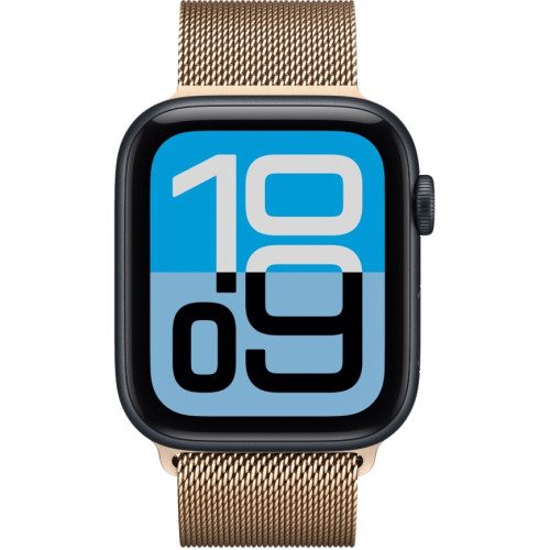 Смарт-часы Apple Watch SE (2025) 40mm Midnight Aluminum Case with Gold Milanese Loop