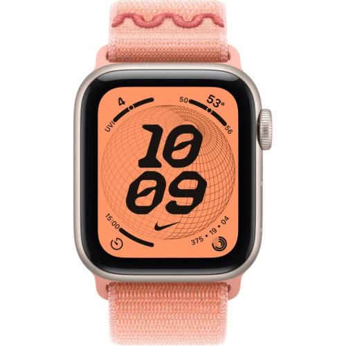 Смарт-часы Apple Watch SE (2025) 44mm Starlight Aluminum Case with Alpenglow Pink Nike Sport Loop