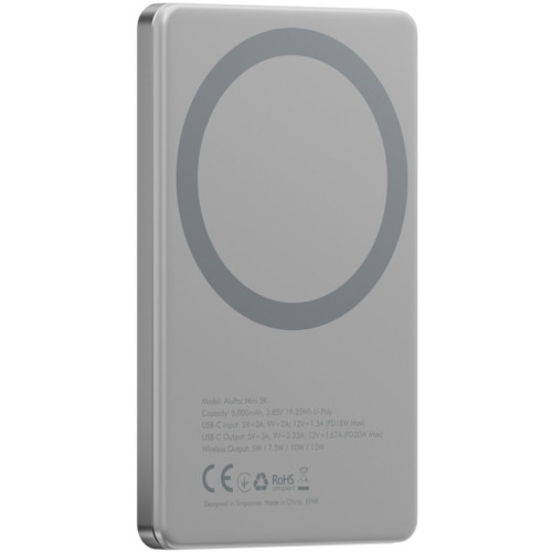 Внешний аккумулятор EnergEA Alupac Mini 5K 5000 mAh Magsafe Natural Titanium