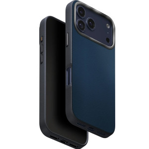 Чехол Uniq Lyden DS Dual-Tone Premium Leatherette Case with MagClick для iPhone 17 Pro Steel Blue/Charcoal