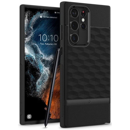 Чехол Spigen Parallax Galaxy S22 Ultra (ACS03939) Matte Black