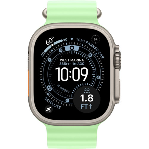 Смарт-часы Apple Watch Ultra 3 (2025) 49mm Natural Titanium Case with Neon Green Ocean Band