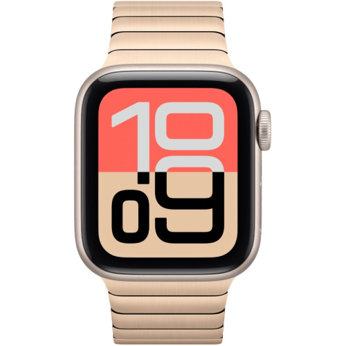 Смарт-часы Apple Watch SE (2025) 44mm Starlight Aluminum Case with Gold Link Bracelet