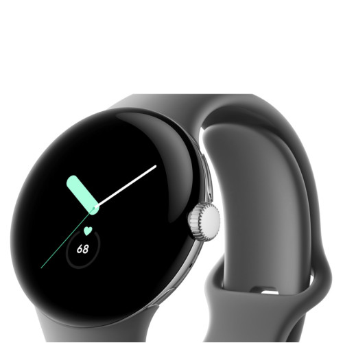 Смарт-часы Google Pixel Watch LTE Polished Silver case/Charcoal Active band