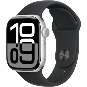 Смарт-часы Apple Watch Series 10 42mm Silver Aluminum Case with Black Sport Band M/L