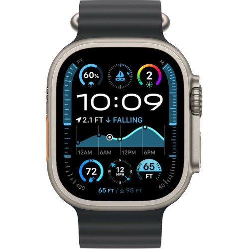 Смарт-часы Apple Watch Ultra 2 (2024) 49mm Natural Titanium Case with Black Ocean Band