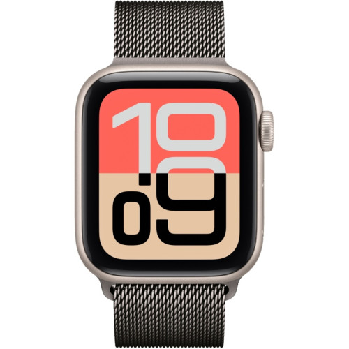 Смарт-часы Apple Watch SE (2025) 40mm Starlight Aluminum Case with Slate Milanese Loop