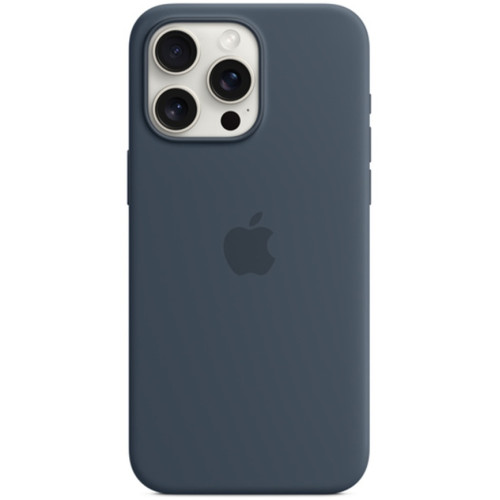 Силиконовый чехол Apple MagSafe для iPhone 15 Pro Max Storm Blue
