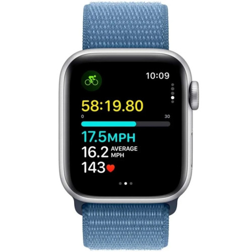 Смарт-часы Apple Watch SE (2023) 40mm Silver Aluminium Case with Storm Blue Sport Loop (MRE33)