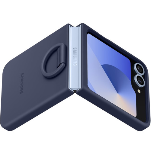 Чехол Samsung Silicone Case with Ring для Galaxy Z Flip6 Blue