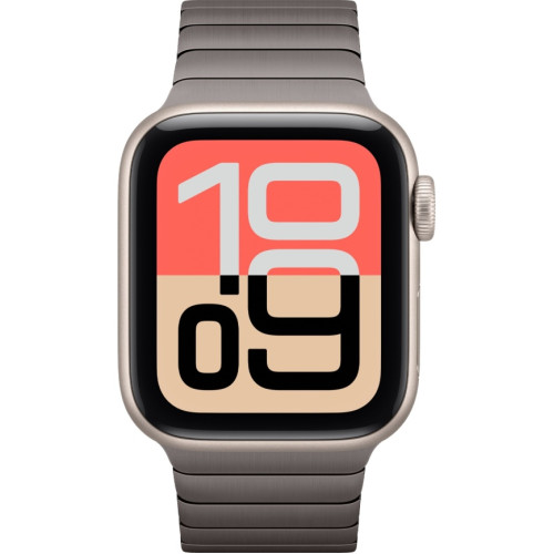 Смарт-часы Apple Watch SE (2025) 40mm Starlight Aluminum Case with Slate Link Bracelet