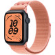 Смарт-часы Apple Watch SE (2025) 44mm Midnight Aluminum Case with Alpenglow Pink Nike Sport Loop