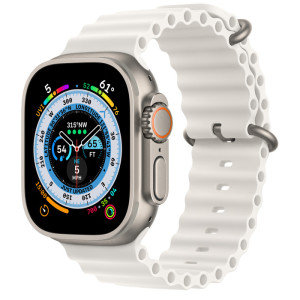 Смарт-часы Apple Watch Ultra GPS + Cellular 49mm Titanium Case with White Ocean Band One Size (MNHF3)