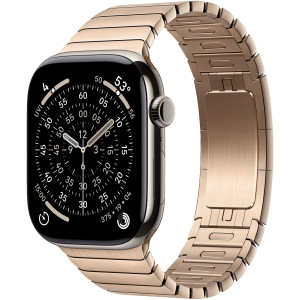 Смарт-часы Apple Watch Series 11 42mm Natural Titanium Case with Gold Link Bracelet