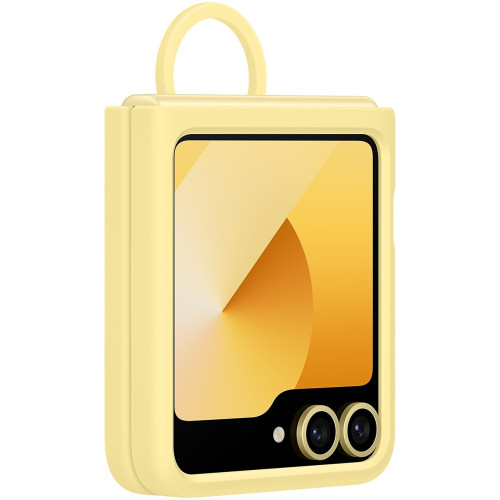 Чехол Samsung Silicone Case with Ring для Galaxy Z Flip6 Yellow