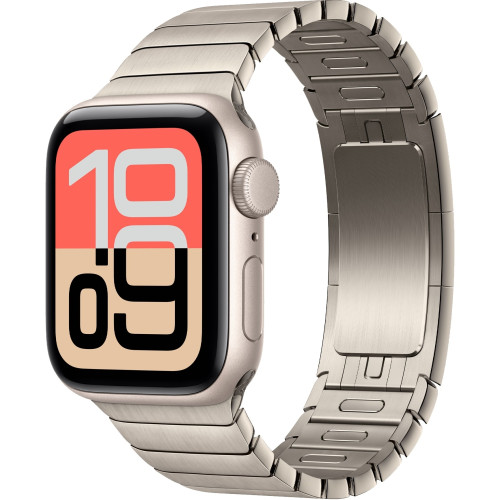 Смарт-часы Apple Watch SE (2025) 44mm Starlight Aluminum Case with Natural Link Bracelet