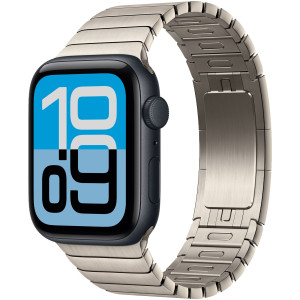 Смарт-часы Apple Watch SE (2025) 40mm Midnight Aluminum Case with Natural Link Bracelet