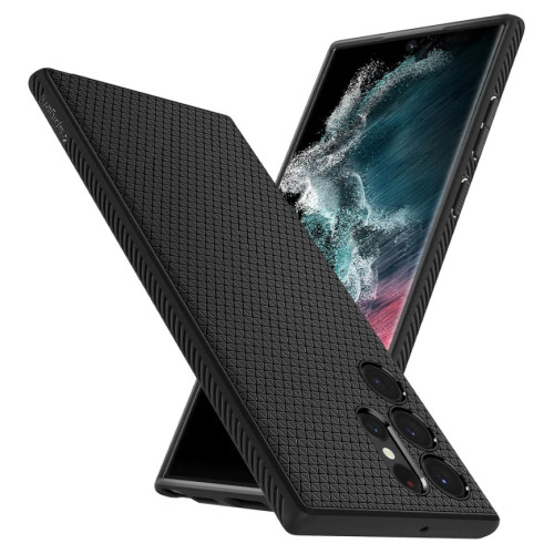 Чехол Spigen Liquid Air Galaxy S22 Ultra (ACS03915) Matte Black