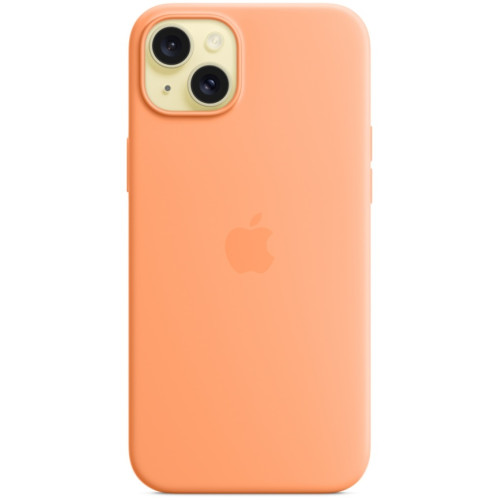 Силиконовый чехол Apple MagSafe для iPhone 15 Plus Orange Sorbet