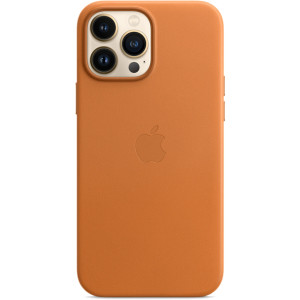 Кожаный чехол Apple MagSafe для iPhone 13 Pro Max Golden Ocher