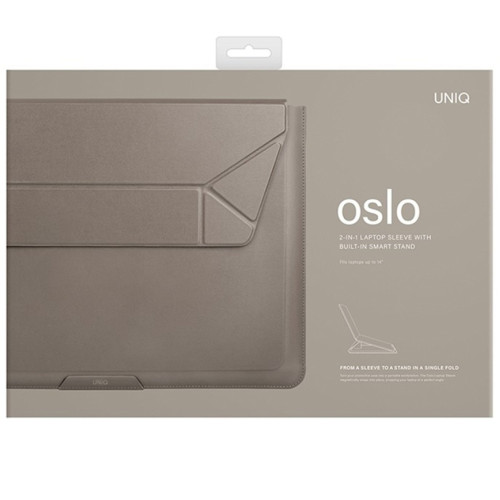 Чехол-подставка Uniq OSLO Laptop Sleeve для ноутбуков 14 Gray