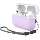 Силиконовый чехол Deppa для AirPods PRO2 с ремешком (47342) Purple